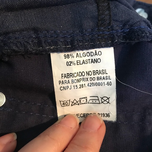 Polkadot Skirt Button Up Navy Blue - Picture 7 of 8